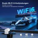 [Built-in Apps & 2026 Upgraded] Salange Mini Projector Wifi6 Bluetooth5.4 Auto Keystone Correction, 180° Adjustable Stand, Smart Projector Home,beige - 6
