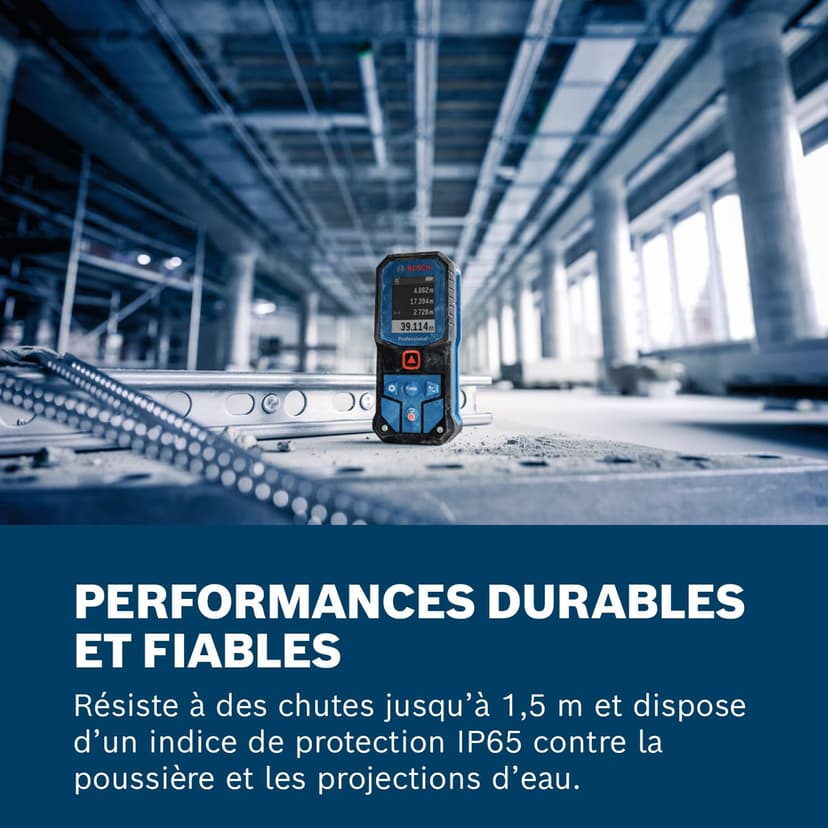 Bosch Télémètre Laser Professionnel GLM 40-31 (IP65, boîtier Absorbant Les Chocs, calculs automatiques de Longueur/Surface/Volume, écran Couleur Claire, Compatible avec la Batterie Li-ION) - 5