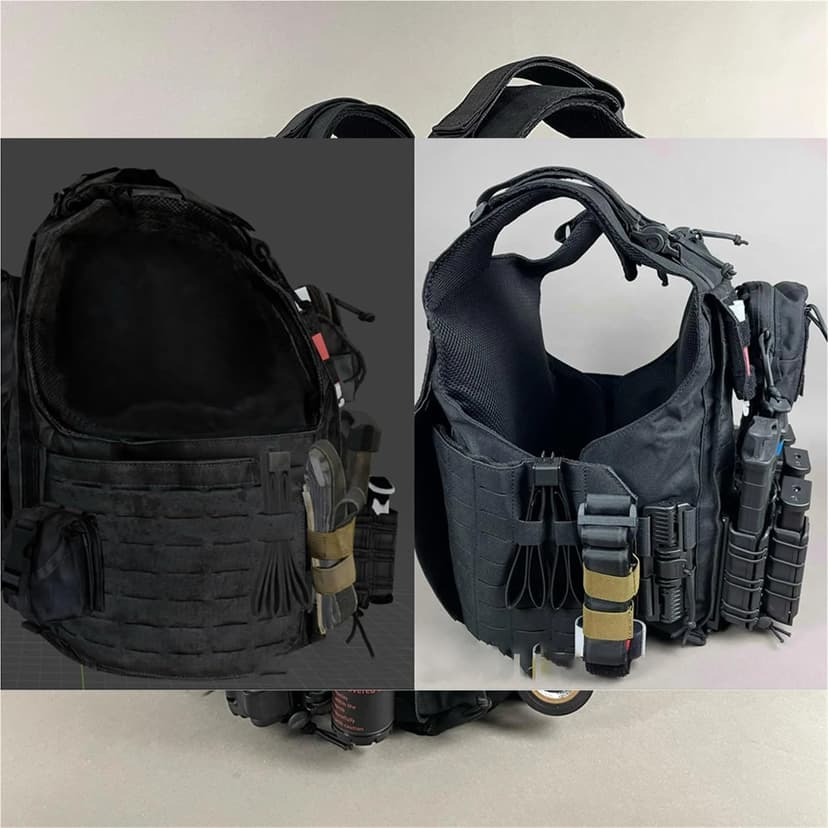 COD Ghost Style Chest Equipment Full Set Tactical Airsoft Outdoor Hunting Gear Breathable Vest Pouch Set - 6
