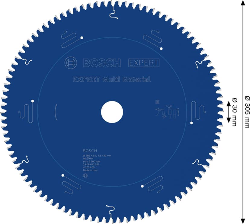 Bosch 1x Expert Multi Material Corded Circular Saw Blade for Mitre Saw (for Aluminium, Plastics, Ø mm, Professional Accessory Mitre Corded Circular Saw) - 3