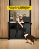 Patywaga Stair Safety Gate, Extendable 0-140 cm, Children's and Animal Safety Gate for Stairs/Doors, Door Safety Gate, Stair Safety Blind with Scissor Mechanism, Children and Dog Safety, Indoor - 4