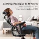 SIHOO Doro C300 Ergonomic Office Chair with Ultra Soft 3D Armrests, Dynamic Lumbar Support for Home Office, Adjustable Backrest Desk Chair (Black) - 3