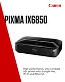 Canon PIXMA iX6850 Wireless Printer (Black) - Compact, High-Performance Home Printer - Print A3+ Photo-Lab Quality Documents & Photos - Wi-Fi/Ethernet Connectivity - Replaceable 5 Single Ink System - 2