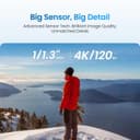 Xtra Action Camera, 1/1.3" Sensor & 4K Cinematic Video, Hyper Stabilization, Waterproof Camera to 52 Ft, 3-Hour Battery, Universal Quick Mount, Vlogging Camera for Adventure Photography - 3