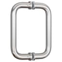 1 set Poignée de porte de douche en verre, poignée coulissante en inox double face,argent,distance entre trous : 152 mm, pour verre sans cadre de 8-12 mm, idéale pour salle de bain, cuisine et hôtel. - 1