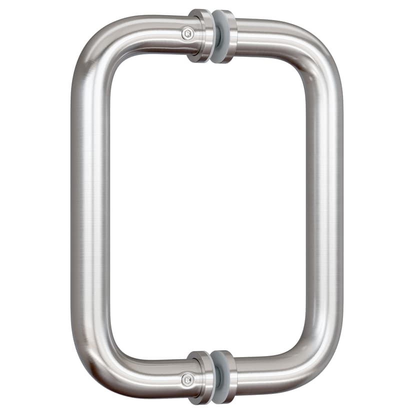 1 set Poignée de porte de douche en verre, poignée coulissante en inox double face,argent,distance entre trous : 152 mm, pour verre sans cadre de 8-12 mm, idéale pour salle de bain, cuisine et hôtel. - 1