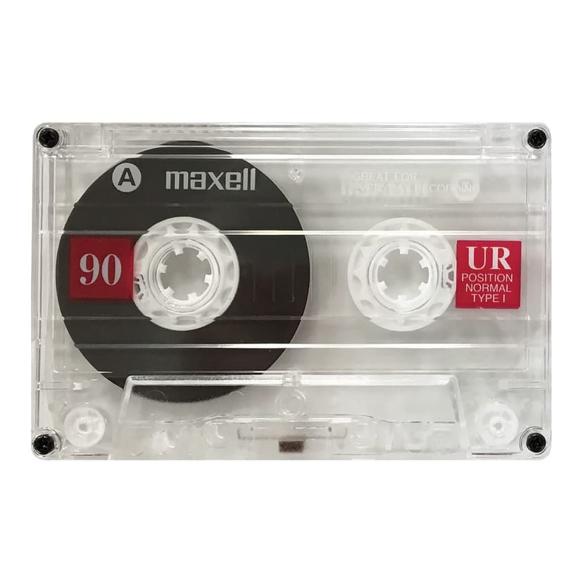 Maxell 108562 UR-90 5PK Normal Bias Audio Cassettes 90 Minute With Cases 5 Pack - 2