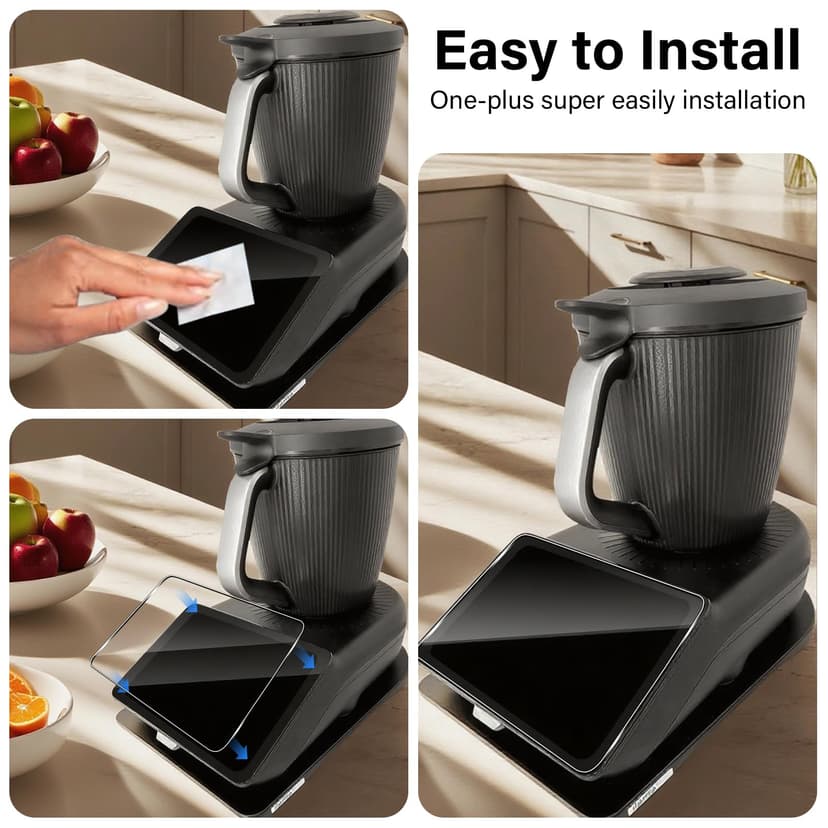 HidWee Compatible with Vorwerk Thermomix TM7 for Tempered Glass Screen Protector, 1 Piece 9H Hardness Protective Glass, Anti-Bubble Screen Protector, Anti-Scratch Tempered Glass Protection, HD Clear - 5