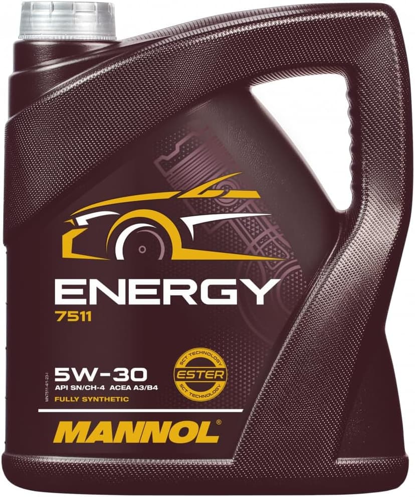 MANNOL Huile moteur ENERGY 5W-30 Huile en partie synthétique huile ACEA A3/B4 API CH-4 API SN 5 L Compatible avec VW Golf VII 3/5 portes 5G1, BQ1, BE1, BE2 Golf IV 3/5 portes 1J1 Golf V 3/5 portes 1K1 - 1