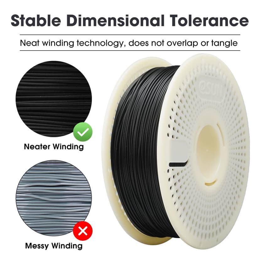 eSUN Kit de Recharge de Filament PLA et de Bobine, PLA 1.75mm et eSpool+ Amovible, Bobine de 1KG (2.2 LBS) Filament Rapide pour imprimantes 3D,Rouge Foncé - 2