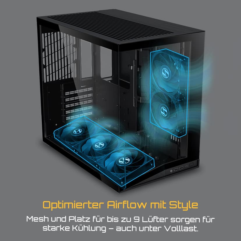 Lian Li O11 Dynamic Mini V2 Flow Midi-Tower Case - Black - 3
