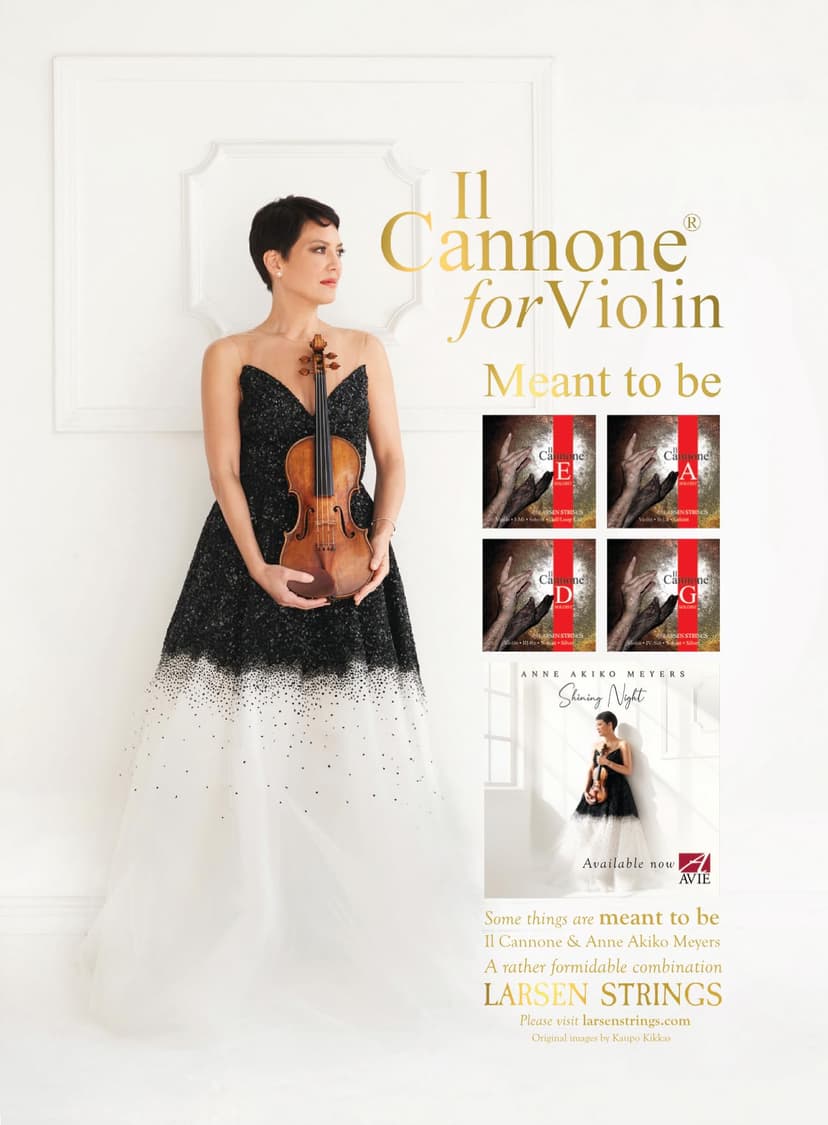 LARSEN STRINGS Violin Strings II Cannone - 4/4 Violin - Soloist - 4-string set, tension 24.5 kg/53.9 lbs - 4