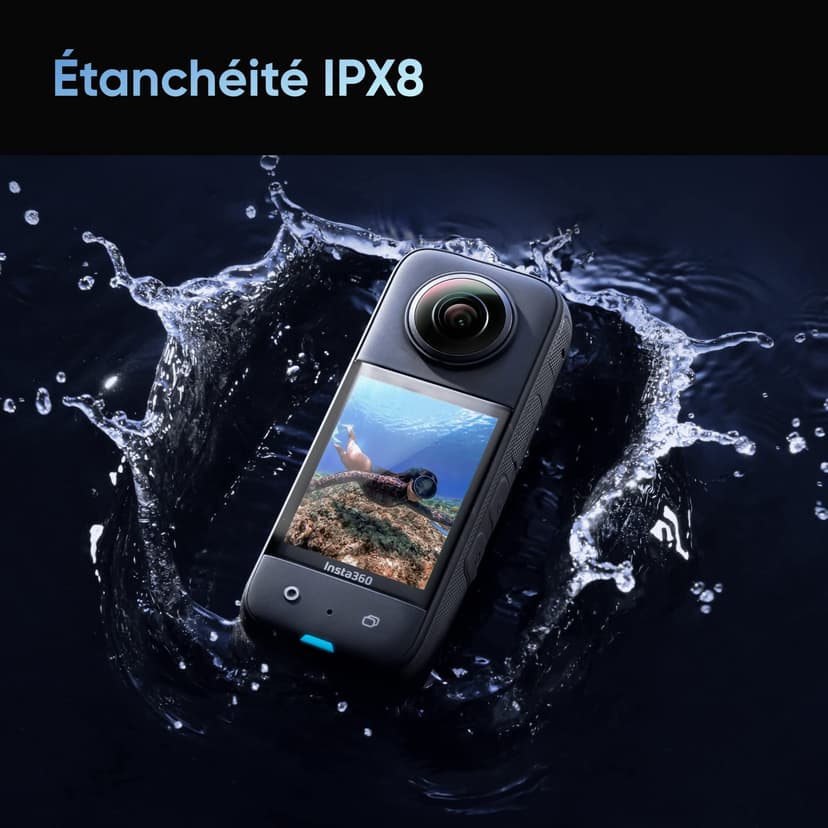 Insta360 X3 48MP 1/2" Action Camera 360° Waterproof Action Camera with 48MP Sensors, 5.7K 360° Active HDR Video, 72MP 360° Photos, 4K Single Lens, Stabilization, 2.29" Touch Screen with Sticker Kit - 7