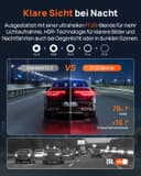 70mai A800SE Dash Cam Car Front Rear 4K UHD+1080P with GPS WiFi, Dual Car Camera with 128GB SD Card, F1.55 Aperture HDR, Night Vision, ADAS, 3 "IPS, 24/7 Parking Monitoring, Supports 512 GB Max - 3