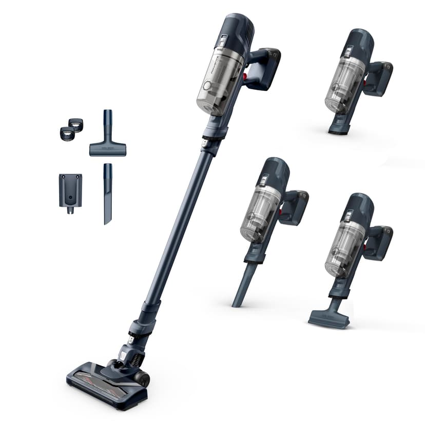Rowenta X-Pert RH6831EO 6.60 Battery Vacuum Cleaner, 100 W Power, 45 Minutes Runtime, Wireless & Bagless, LED Brush Head, Very Light, 0.55 L Dust Container, Includes Crevice Nozzle & Wall Bracket - 1