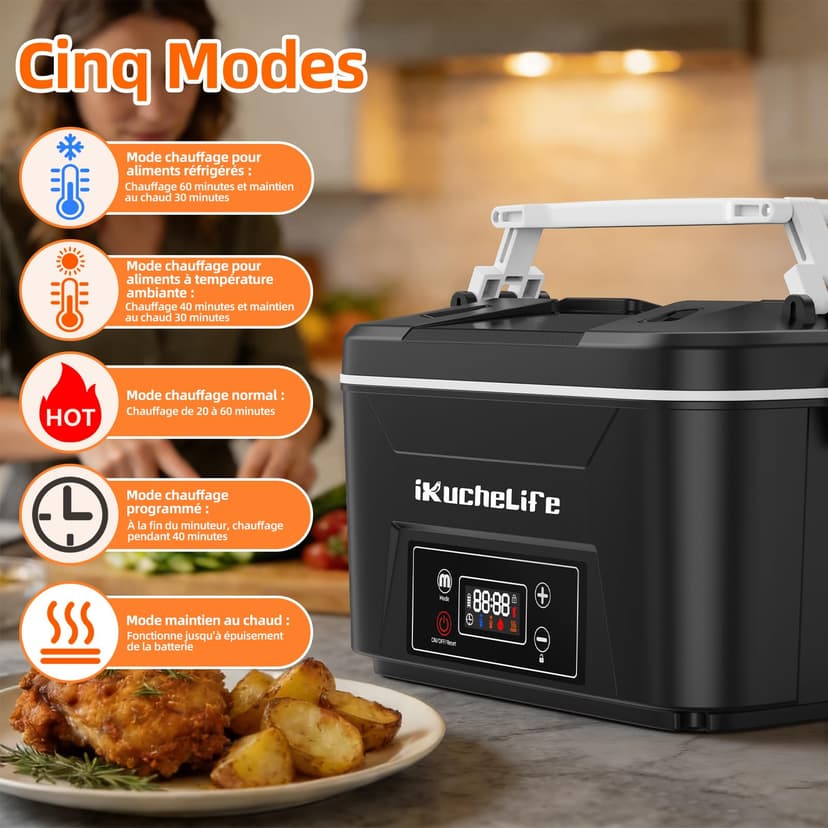 Heated Lunch Box Cordless Electric Lunch Box for Adults - 3