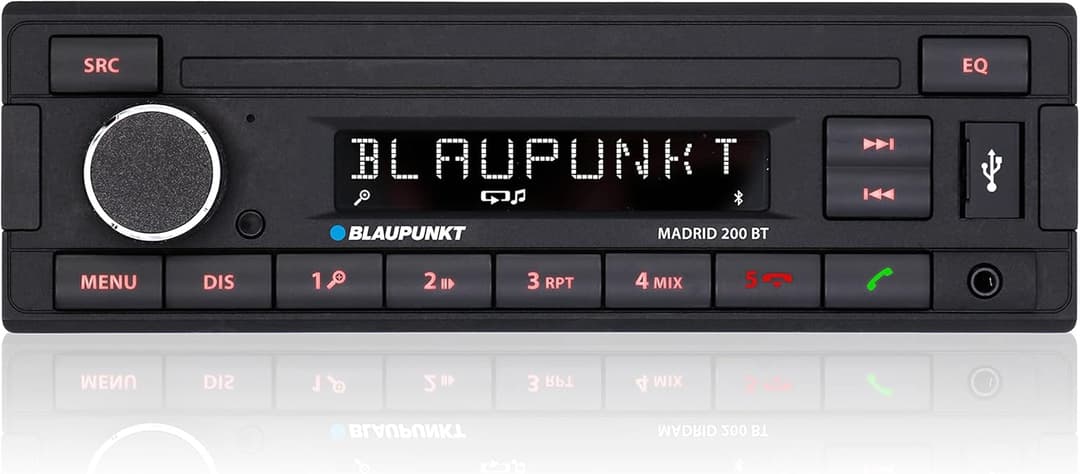 Blaupunkt MADRID200BT Single Din Stereo with Bluetooth, USB & AUX