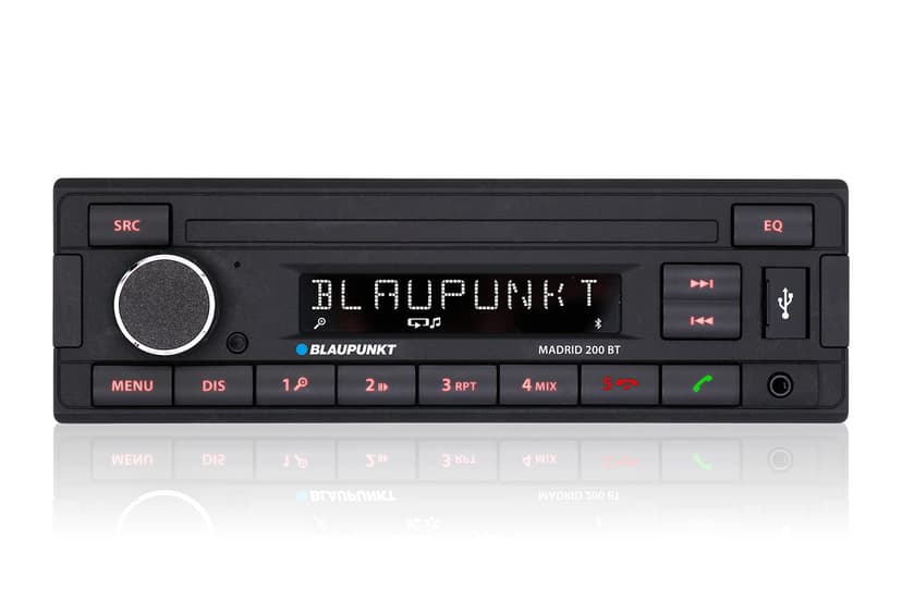 Blaupunkt Madrid 200 BT, 1-DIN autoradio, Bluetooth, kit Mains Libres, USB, entrée auxiliaire, 4x40 Watts, 12V - 1