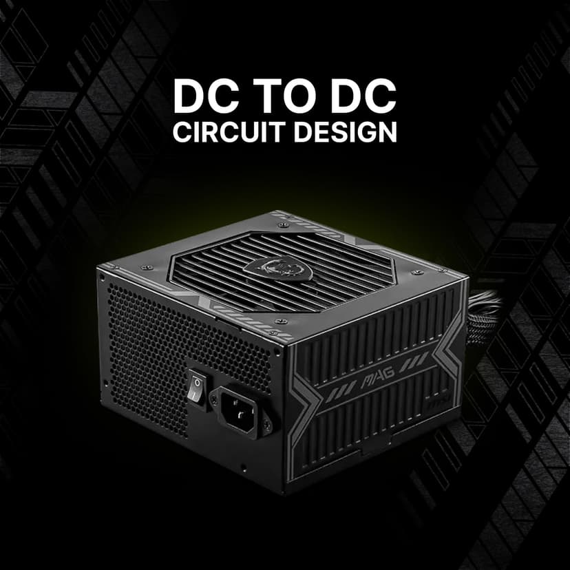 MSI MAG A750BN PCIE 5 Gaming Power Supply - PCIE 5.0 Compatible - Certified 80 Plus Bronze 750W - Compact Size - PSU ATX - 5