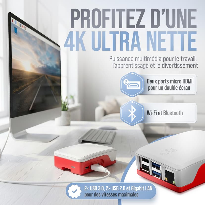 db-tronic Raspberry Pi 5 4 Go Starter Kit | Édition 64 Go | Alimentation 27 W | Boîtier avec Ventilateur | Micro HDMI 4K | Dissipateur | idéal pour Home Assistant et Le Smart Home - 6