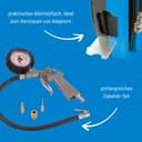 Güde Compresseur Airpower 180/08 (sans huile et nécessitant peu d'entretien, entraînement par courroie, 8 bars, 1100 W, débit effectif 140 l/min, tuyau d'air comprimé de 2,5 m avec raccord rapide - 4