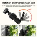 AMAZEAR Support magnétique pour DJI Osmo Pocket 4/3, Accessoire Pocket4/3, Adaptateur d'extension magnétique, Support de boîtier à succion Aimant sur Bureau, Surface Verticale, Ajustable à 180° - 4