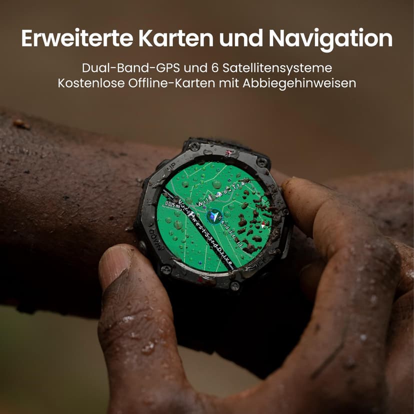 Amazfit T-Rex 3 Outdoor Smartwatch 48mm AMOLED Display, Offline Maps & Navigation, 6 Satellite Systems Dual Band GPS, 27 Days Battery Life, NFC Payment, 170 Sports Mode, 45m Freediving for Adventure - 7