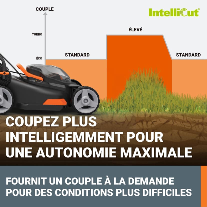 WORX Tondeuse à Gazon sans Fil 40V WG743E, Surface Max 500 m², Coupe de 40cm, Tonte jusqu'aux Bordures, 7 Hauteurs de Coupe, silencieuse, livrée avec 2 Batteries 4Ah et 1 Chargeur Double - 7