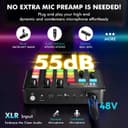 G1 Neo Audio Mixer, Gaming Audio Mixer, RGB Sound Card for XLR Microphone, Streaming Audio Interface, 48V Phantom Power, Custom Sound Effects - 6