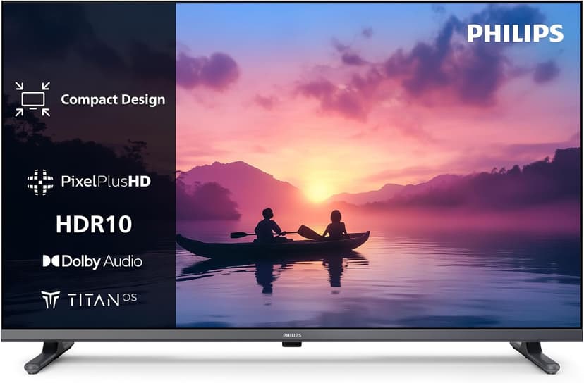 Philips 32PFS6000 2K HD LED Smart TV, 32 inch Screen with Pixel Plus, Titan OS Platform and Dolby Digital Sound, Alexa Compatible and Google Voice Assistant - 1