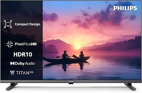Philips 32PFS6000 2K HD LED Smart TV - Écran 32 Pouces avec Pixel Plus, Plateforme Titan OS et Son Dolby Digital - Compatible Alexa et Assistant Vocal Google