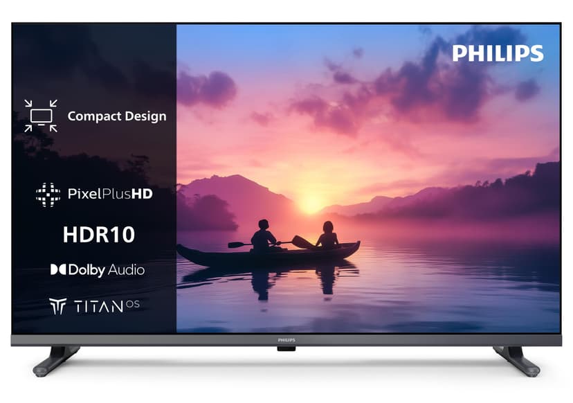 Philips 32PFS6000 2K HD LED Smart TV - Écran 32 Pouces avec Pixel Plus, Plateforme Titan OS et Son Dolby Digital - Compatible Alexa et Assistant Vocal Google - 1
