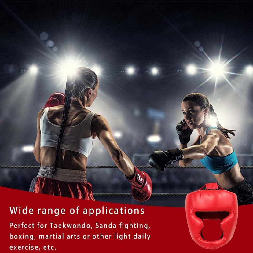 red helmet, head protection, kickboxing, karate, boxing helmet, sparring - 4