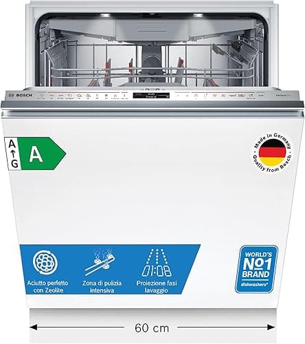 Bosch Elettrodomestici, Série 8, Lave-vaisselle encastrable, entièrement escamotable, 60 cm, SMV8YCX02E