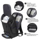 BANGE Sac à dos judicieux pour ordinateur portable de 15,6", sac professionnel pour homme et femme, noir, Large - 2