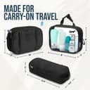 Toiletry Bag Kit Set: Hanging Travel Toiletry Bag + 311 TSA Cosmetic Liquid Bag + Ultralight Accessory Organizer Pouch, Black Ripstop, 3 Piece Toiletry Set - 6