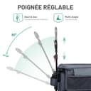 TIMBER RIDGE XXL Chariot de Transport Pliable avec Frein Chariot Plage à roulettes Tout Terrain Roues Amovibles Poignée Réglable Poche Latérale pour Jardin Plage Camping Pique-Nique BBQ Match - 5