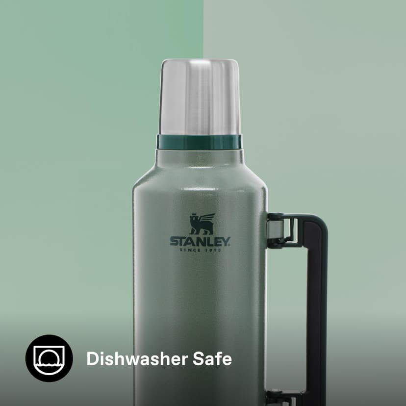 Stanley 1913 Classic Legendary Thermal Flask 2.3L - Keeps Hot Or Cold for 48 Hours - BPA-Free Insulated Bottle - Stainless Steel Coffee Flask - Leakproof - Dishwasher Safe - Green - 7
