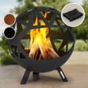 blumfeldt Fire Pits for Garden, Fire Bowl Camping Firepit, Outdoor Wood Burners for Camp Firepit with Steel Base Stand, Outside Fireplace Log Burner w/Poker, Circular Weatherproof Firebowl for Garden - 1