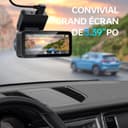 Caméra Embarquée Voiture 2.5K QHD Avant/Arrière - Double Objectif, Écran IPS 3,39 - Grand Angle 160°, Vision Nocturne, Mode Parking 24h/24 (Argenté Gris) - 6