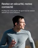 SHOKZ OpenRun Casque à Conduction osseuse, écouteurs Bluetooth Oreilles Libres pour Le Sport avec Micro, Casque sans Fil étanche IP67, 8 Heures d'autonomie, USB-C, Bandeau de Sport, Noir - 4
