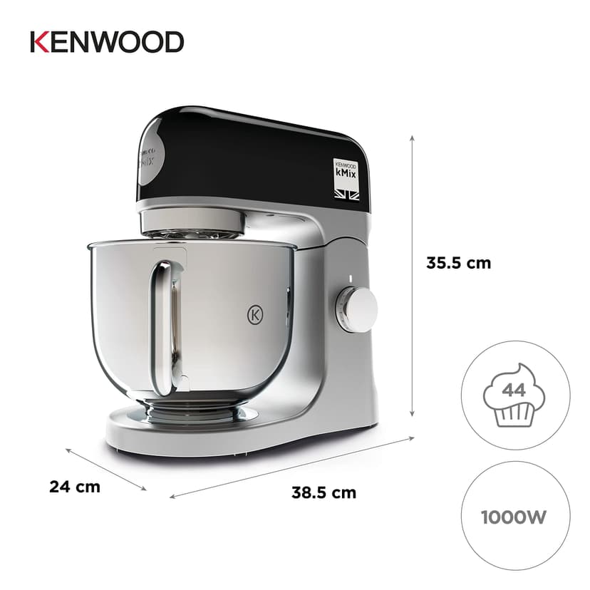 Kenwood kMix KMX750BK, Food Processor Robot, Multifunctional Food Processor Robot with 5 L Steel Bowl, 1000 Watt, Black - 7
