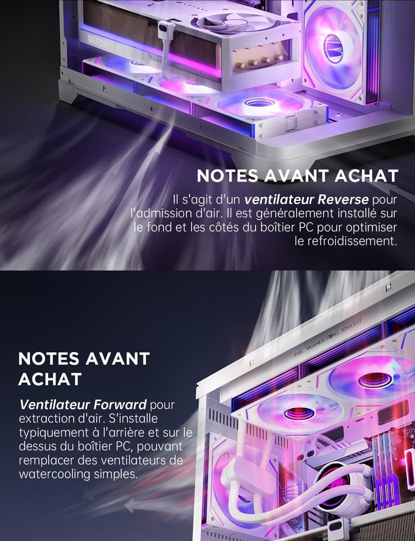 AsiaHorse DAWN Pro 120mm ARGB PC Case Fan [3 Pack] Infinity Mirror Daisy Chain HDB Bearing 1850 RPM PWM High Airflow 71 CFM High Static Pressure 2.6 mmH2O 5V 3Pin RGB Sync - 2