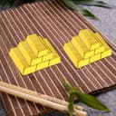 VALICLUD Pack of 5 Gold Bars Brick Bars Replica Film Prop Plastic for Party Favourite Small Activity Props Birthday Decoration Goodie Bags Fillers - 9