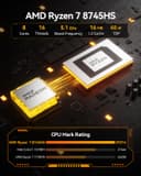 GEEKOM A8 Mini PC (Windows 11 Pro), with AMD Ryzen 7 8745HS (Beat R7-255,Up to 5.1GHz),16GB DDR5 RAM (Up to 128GB) & 1TB SSD,4K@120Hz Quad Display/Dual HDMI/WiFi 6E/USB4/6×USB for Gaming/Video Editing - 3