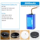 BURGARDEN 14,4V 3000mAh Batterie pour Liectroux C30B, C30B 2D, C30B 2D WiFi Robot Aspirateur, Blaupunkt BPK-VCBB1XB, pour Midea M4, Remplace pour MD-C30B, Blaupunkt D071-INR-CH-4S1P - 3