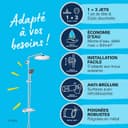 GROHE Vitalio Joy 310 - Cool Touch Thermostatic Mixer Shower Set (Water Saving Technology, Rain, Soap Tray, 110 mm 3 Spray Hand, Silicone Nozzles, Hose 1.75 m), Chrome, 26401001 - 4