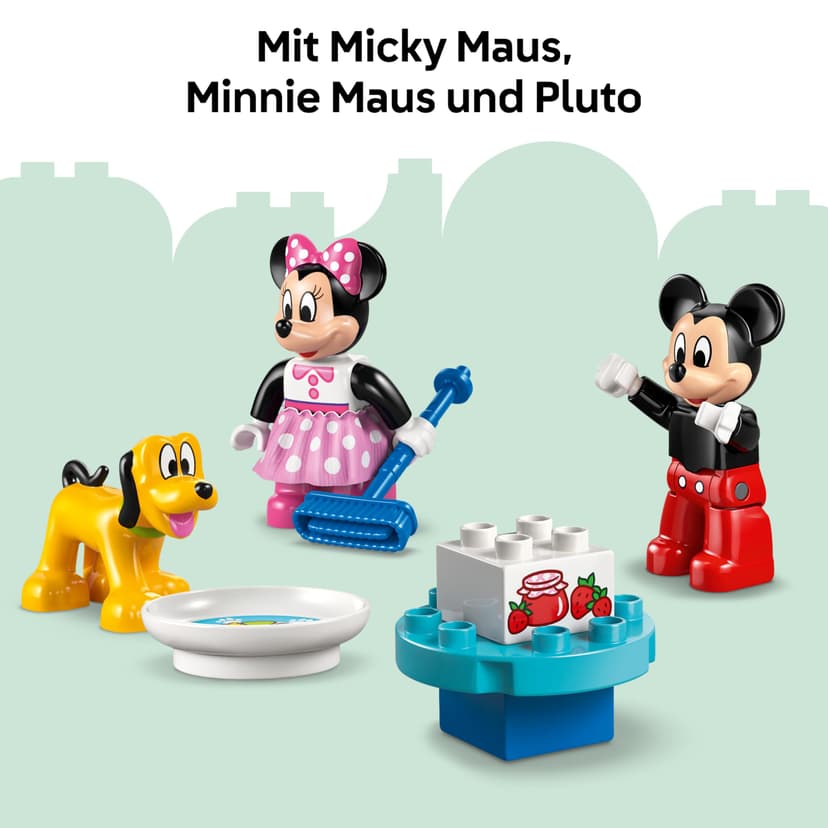LEGO DUPLO Disney Mickey Mouse Clubhouse with Minnie & Pluto - Educational Fine Motor Skills Toy for Toddlers - incl. 3 Figures & Toodles - Gift for 2+ Year Old Boys & Girls - 10465 - 6