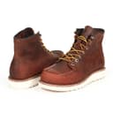 SL-Saint Men’s Work Boots Soft Moc Toe Classic Ankle Fashion Casual 6'' Wedge Industrial Construction Shoes Brown/Black (Wedge Sole, Brown, Adult, Men, 8.5, Numeric, UK Footwear Size System, Wide) - 5