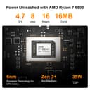 GEEKOM A6 Mini PC Windows 11 Pro, with AMD Ryzen 7 6800H (Beats 7640HS), 16GB High Speed DDR5 RAM (Up to 96GB) & 1TB SSD, Dual USB4.0 & Dual HDMI Quad Display for Video Editing/Gaming/Graphic Design - 2